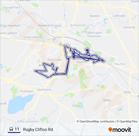 11 Bus Line Map
