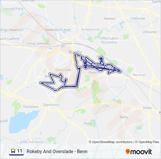 11 Bus Line Map