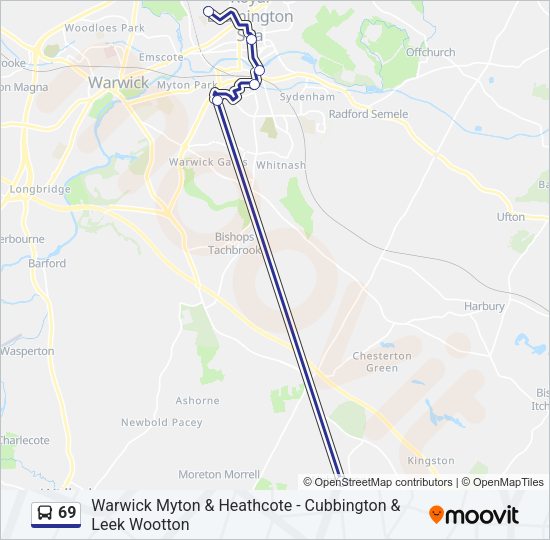 69 Bus Line Map