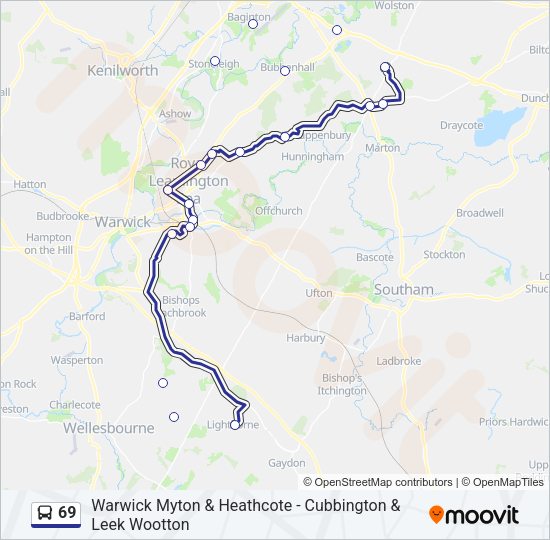 69 Bus Line Map
