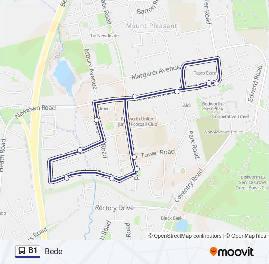 B1 bus Line Map