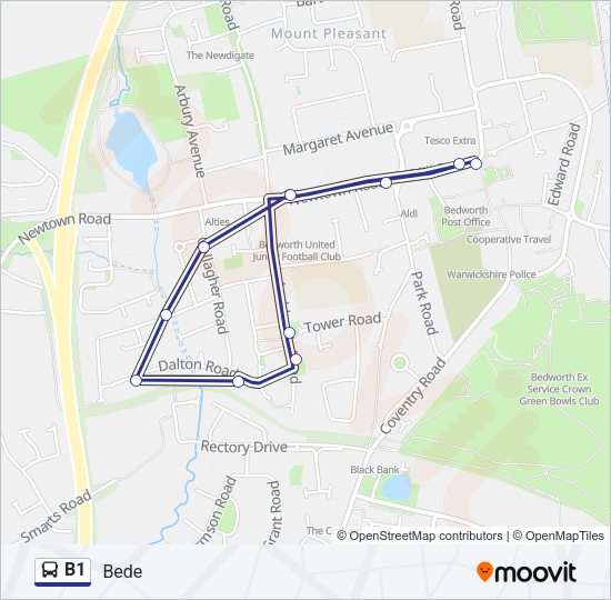 B1 Bus Line Map