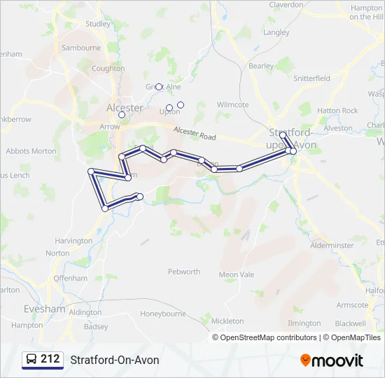 212 Bus Line Map
