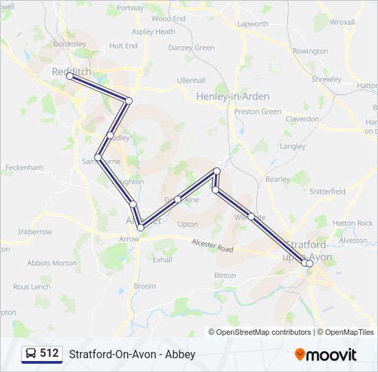 512 Bus Line Map
