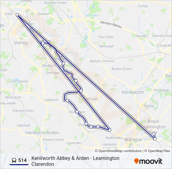 514 Bus Line Map