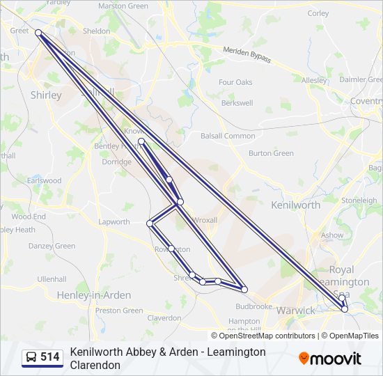 514 Bus Line Map