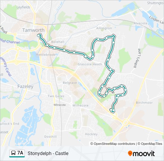 7A bus Line Map