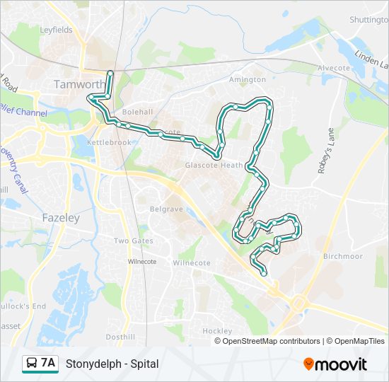 7A Bus Line Map