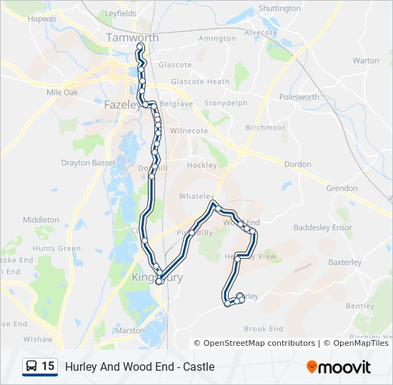Kb 15 Bus Route Map 15 Route: Schedules, Stops & Maps - Hurley (Updated)