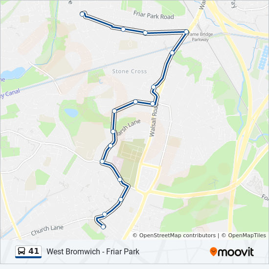 Bus 41 Route Map 41 Route: Schedules, Stops & Maps - Friar Park (Updated)