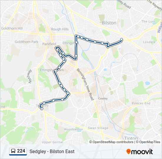 224 Bus Line Map