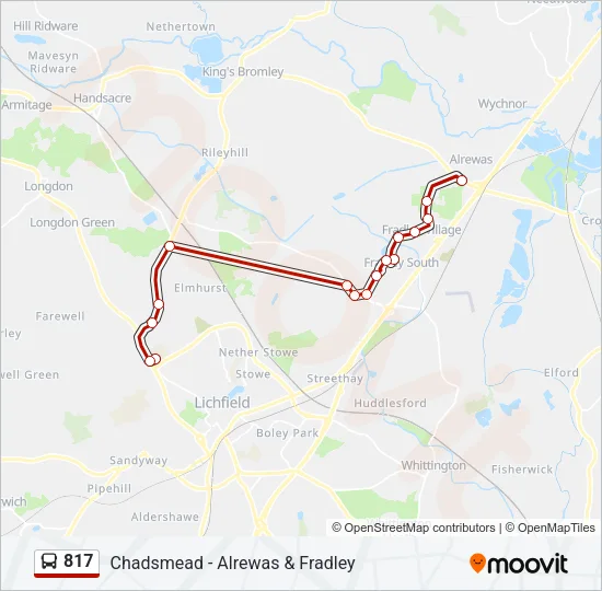 817 Bus Line Map