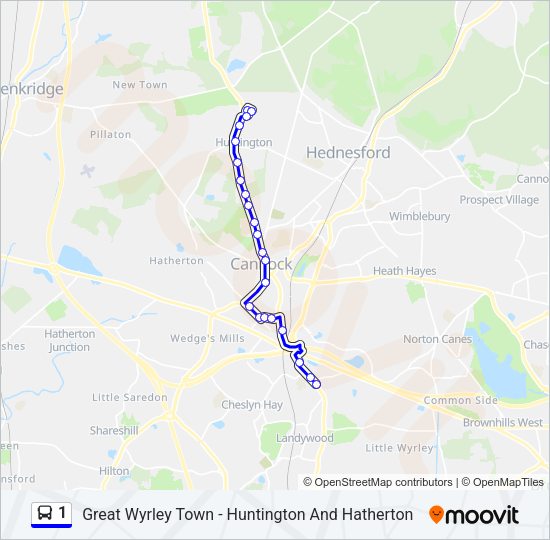 1 Bus Line Map