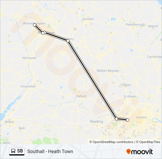 SB Bus Line Map