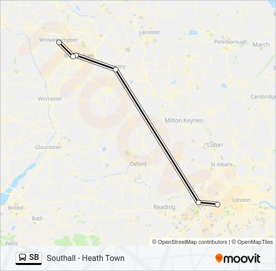 SB Bus Line Map