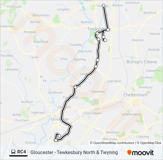 RC4 bus Line Map