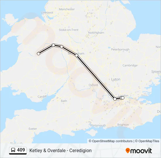 409 Bus Line Map
