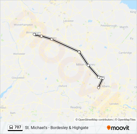 707 Bus Line Map