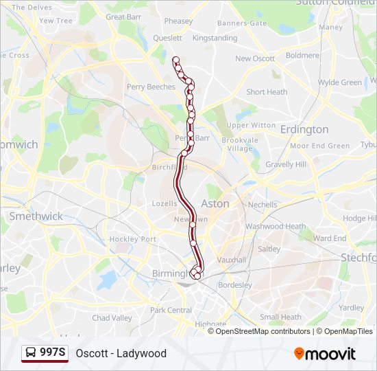 997S Bus Line Map