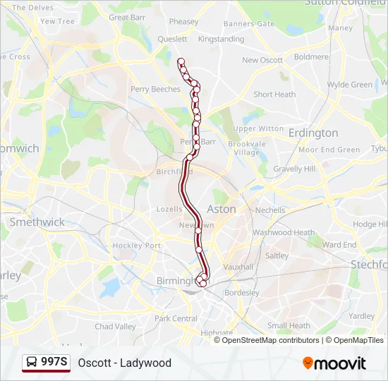997S Bus Line Map