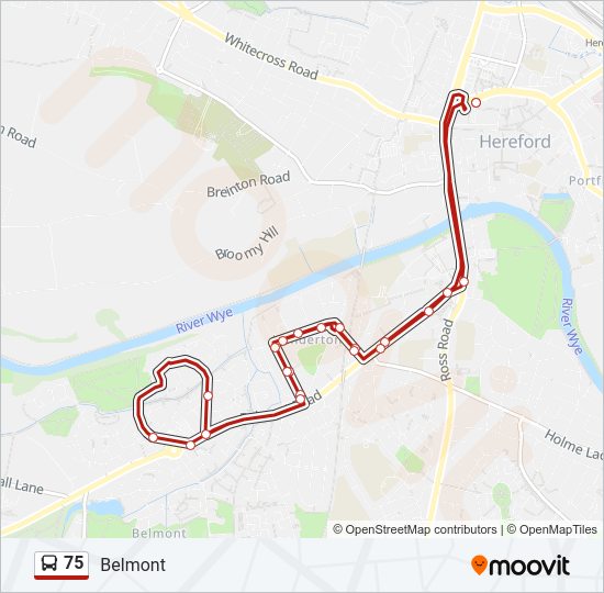 75 bus Line Map