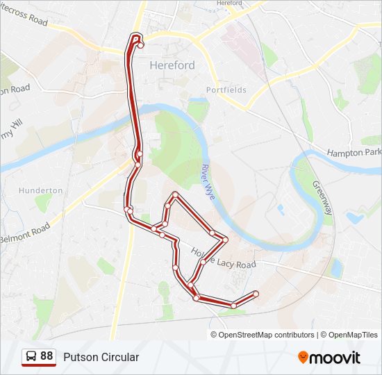 88 Bus Line Map