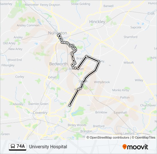 74A  Line Map