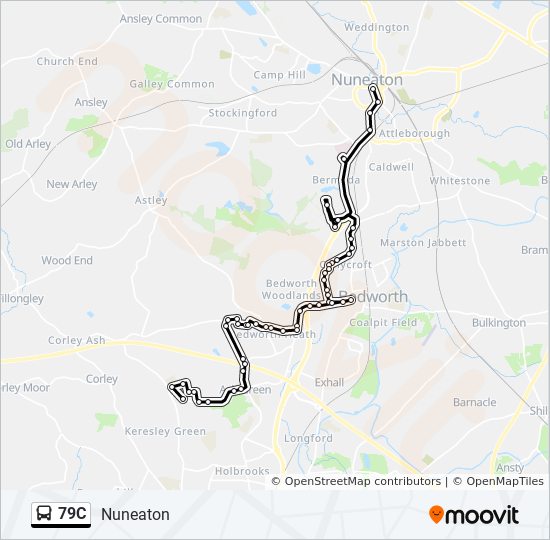 79c Route: Schedules, Stops & Maps - Nuneaton (Updated)