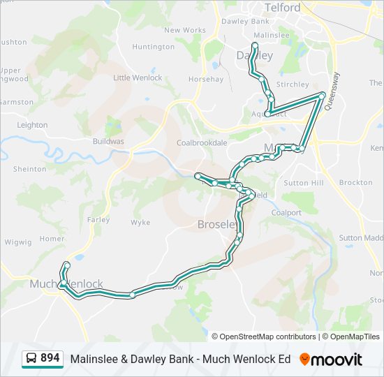 894 Bus Line Map
