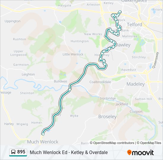 895 bus Line Map