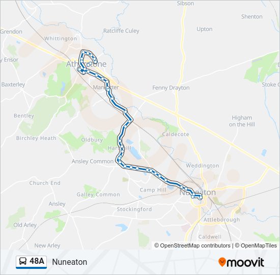 48A bus Line Map