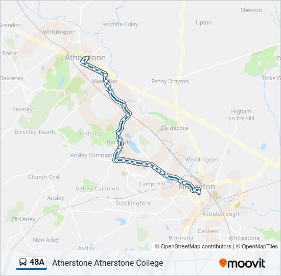 48A Bus Line Map