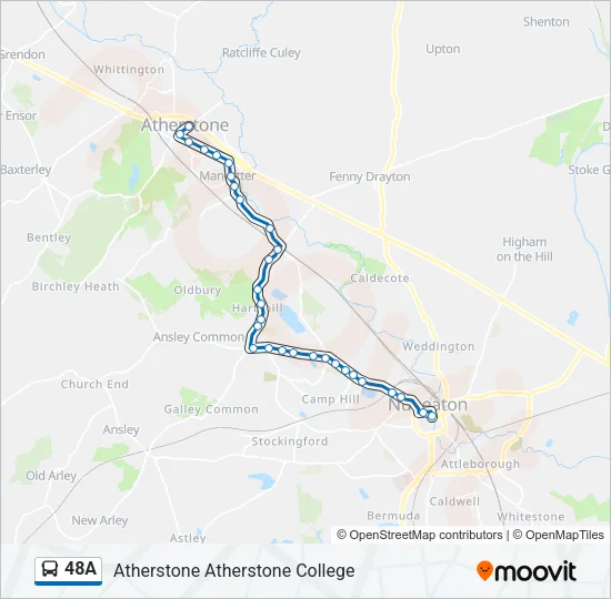 48A Bus Line Map