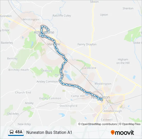 48A Bus Line Map