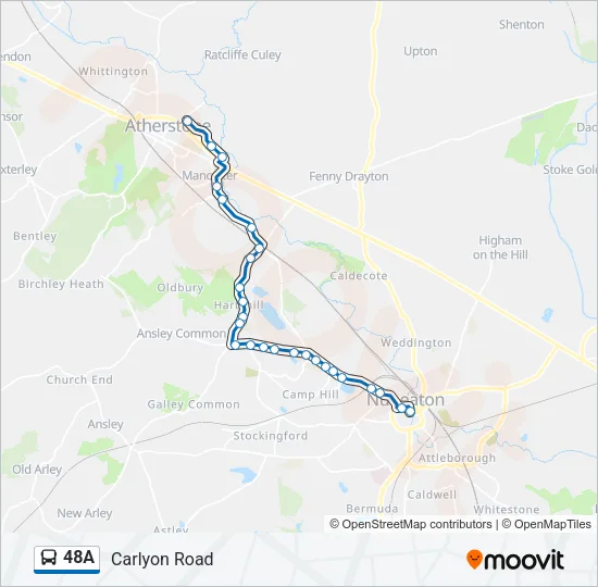 48A Bus Line Map