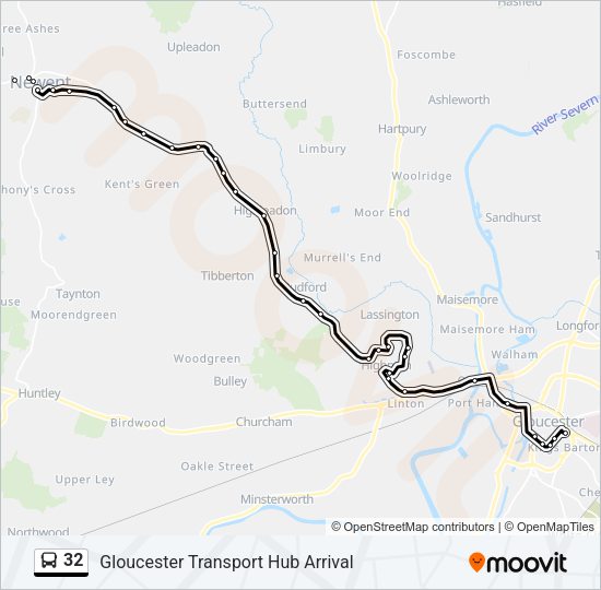 32 Bus Line Map