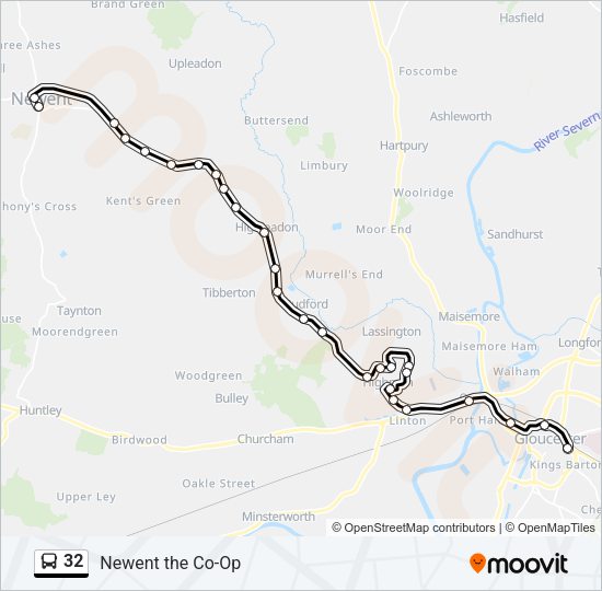 32 Bus Line Map