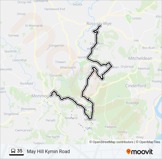 35 Bus Line Map