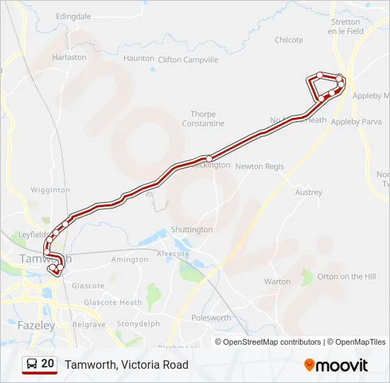 20 Bus Line Map