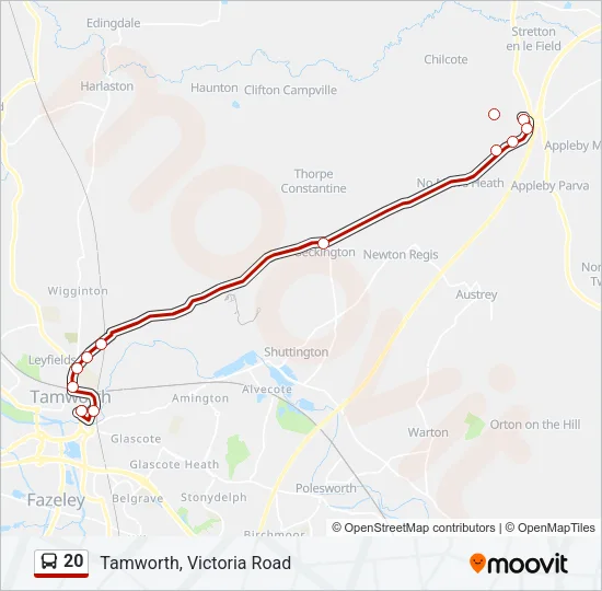 20 Bus Line Map