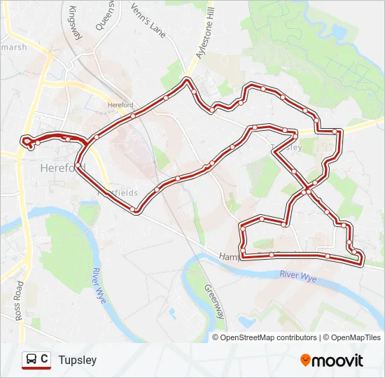 C Bus Line Map