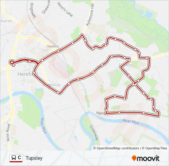 C Bus Line Map