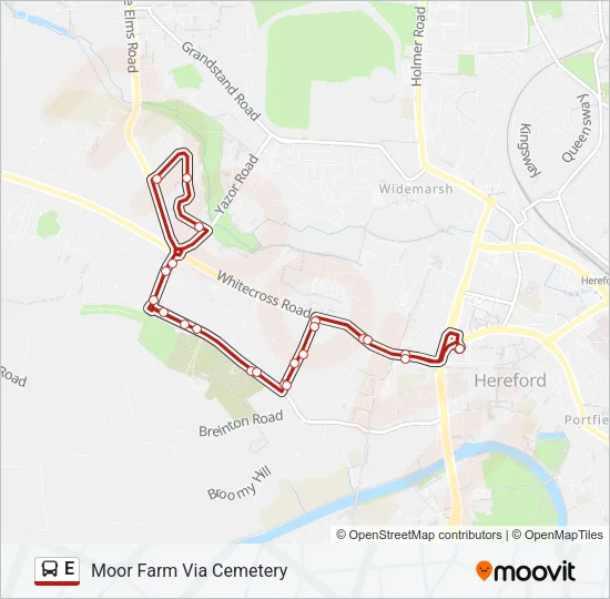 E Bus Line Map