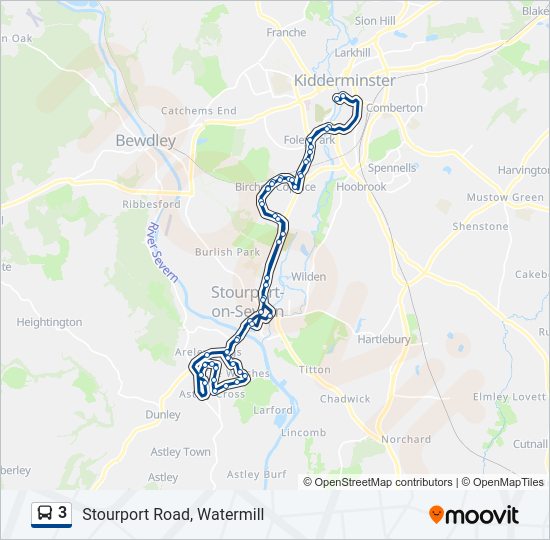 3 Bus Line Map