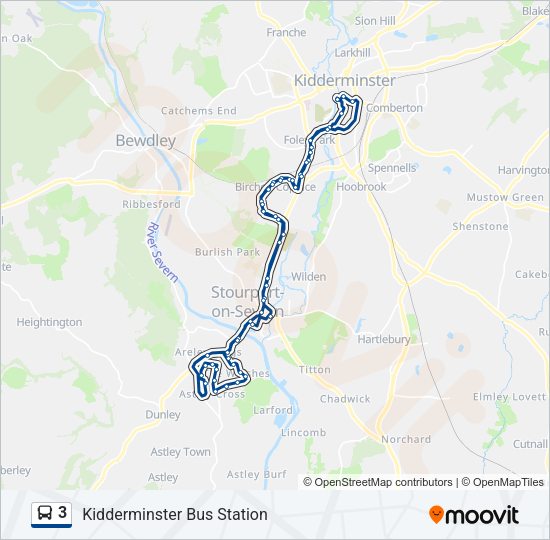 3 bus Line Map