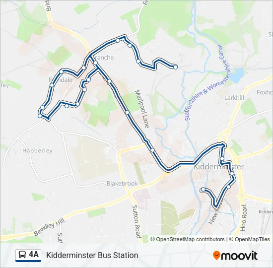 4A Bus Line Map