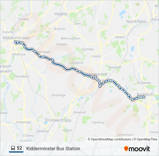 52 Bus Line Map