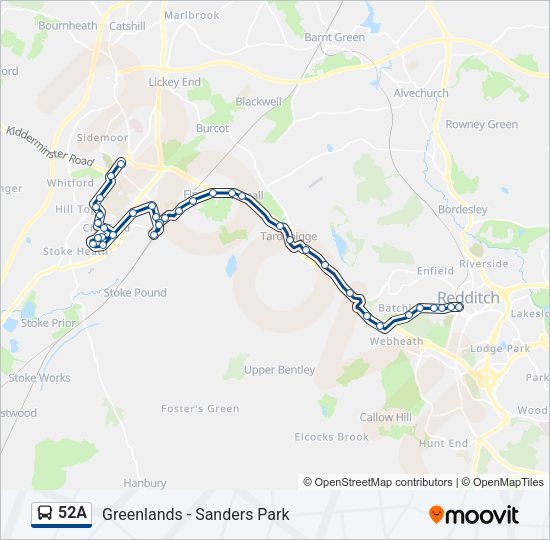 52A Bus Line Map