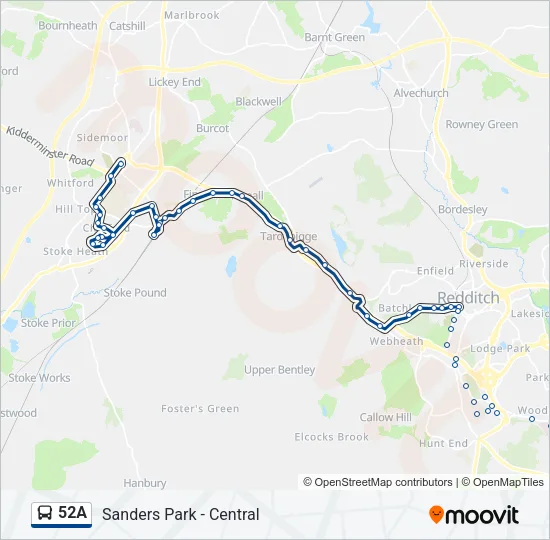 52A Bus Line Map