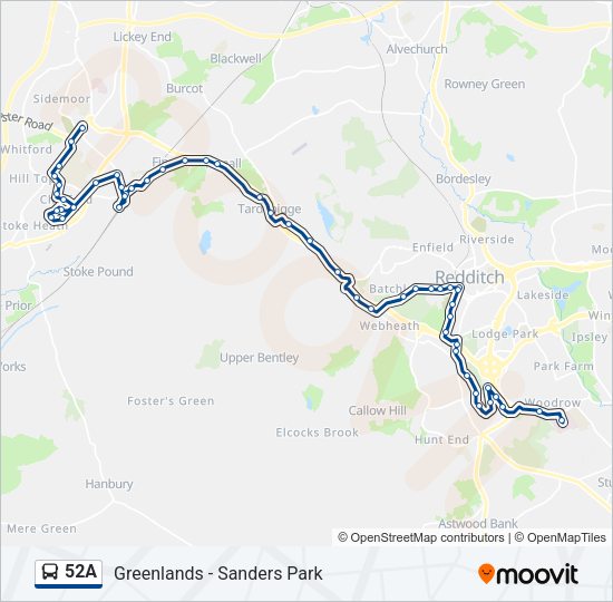52A Bus Line Map